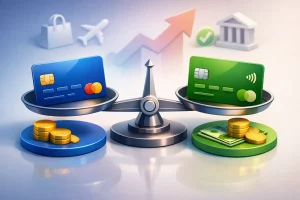 Kreditkarte oder Debitkarte - was passt?